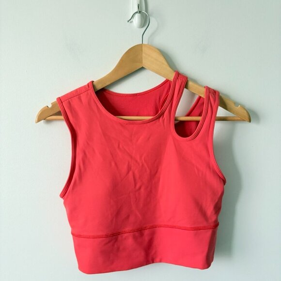 Lululemon Mastered Motion Cropped Tank Thermal Red Size 6 - Picture 3 of 5